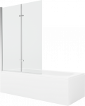 Vann seinaga, sisseehitatav Mexen Vega, 160 cm x 70 cm x 40 cm, ristk&uuml;lik, valge/kroom