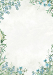 Dekoratiivpaber Galeria Papieru FIORI, A4, 100 g/m&sup2;, helesinine v., 29.7 cm x 21 cm, 50 lk. tk.