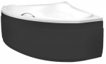 Vann, sisseehitatav Besco Ewa, 134 cm x 134 cm, nurga-, valge/must