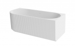 Vann, teisaldatav Besco Denaya, 170 cm x 78 cm x 58 cm, parempoolne, valge v./kroom v.