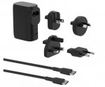 Reisilaadija Belkin BoostCharge Hybrid, USB Type C/1 x USB 2.0 Type-A, must v., 25 W