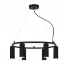 Valgusti rippuv Domoletti Icel P16065-6RP D5H13 BK, GU10, 6 x 5 W, must v.