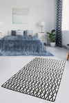 Koridorivaip Conceptum Hypnose Rex Djt, valge/must, 200 cm x 120 cm