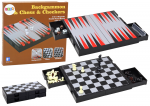 Lauam&auml;ngude komplekt Lean Toys Backgammon & Chess & Checkers 3in1, eriv&auml;rviline