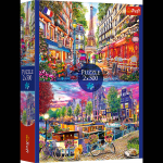 Pusle 2in1 Trefl European Capitals, 34 cm x 48 cm, 1000 tk, mitmev&auml;rviline