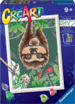 Maalimine numbrite j&auml;rgi Ravensburger CreArt Hanging Out, pruun v./roheline v.