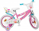 Lisaratastega laste jalgratas, laste Toimsa Peppa Pig, roosa v., 16"
