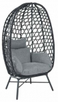 &Otilde;uetool Homla Paraiso 241594, must v./hall v., 67 cm x 85 cm x 144 cm