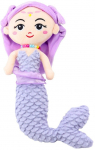 Pehme m&auml;nguasi Lean Toys Mermaid, violetne v., 32 cm