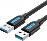 Juhe Vention CONBG, 2 x USB Type A, 150 cm, must v.