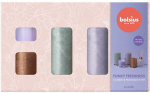 K&uuml;&uuml;nalde komplekt, l&otilde;hna Bolsius Funky Freshness Lavander, 5 tk, Roheline v./Violetne v.