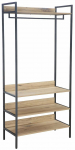 Riiuliga riidepuu Home4you Hannes, 180 cm, pruun v./must v.