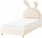 Lastevoodi Beliani Lallias Rabbit, beež v., 90 x 200 cm, ilma voodipesukastita, ilma madratsita
