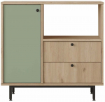 Multifunktsionaalne k&ouml;&ouml;gikapp Kalune Design RE1-SY, tamm v./roheline v., 35.5 cm x 88 cm x 85 cm