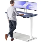 Arvutilaud reguleeritava k&otilde;rgusega Desktronic HomePro 829 53, 140 cm x 70 cm, 126 cm, valge v./sinine v.