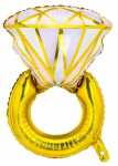Fooliumist &otilde;hupall erikujuga PartyDeco Ring, kuldne v.