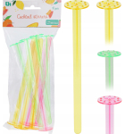 Kokteilikaunistused Mondex HVX330268, 18 cm, plastik, mitmev&auml;rviline, 10 tk