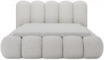 Voodi kahekohaline Oloroso Boucl&eacute; Royal 01, 160 x 200 cm, valge v., ilma madratsita, p&otilde;hjalippidega