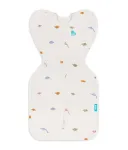 &Otilde;huke magamiskott beebile Love To Dream Swaddle UP Dinosnore, eriv&auml;rviline/beež v., 68 cm x 29 cm