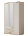 Riidekapp Kalune Design Gold Rb-077-01, valge v., 105 cm x 52 cm x 180 cm, peegliga