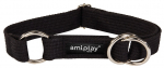 Kaelarihm koertele Amiplay Cotton, must v., 450 - 850 mm x 30 mm, XXL