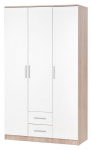 Riidekapp Lima S-3, tamm v./valge v., 52 cm x 120 cm x 205 cm