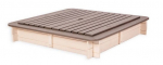 Liivakast Folkland Timber, 120 x 120 cm, kaanega, valge/hall, 21 kg