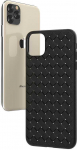 Telefoni &uuml;mbris Devia Woven Pattern Design Soft, Apple iPhone 11 Pro, must