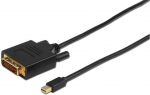 Juhe MicroConnect Mini DisplayPort to DVI-D Mini DisplayPort male, DVI-D male, 1 m, must