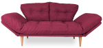 Diivanvoodi Hanah Home 3-Seat Nina Daybed GR105, punane v., 120 x 60 cm x 40 cm