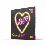 Dekoratsioon "S&uuml;da" Neolia The Love Heart LED-valgustusega, 29 cm, 15 cm, valge v./violetne v.