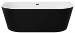 Vann, teisaldatav Besco Vica New B&W Matt, 80 cm x 170 cm x 60.5 cm, valge/must