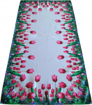 Piklik laudlina ristk&uuml;likukujuline OHA-003-A, valge/roheline/roosa, 80 x 140 cm