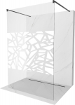 Du&scaron;isein Mexen Kioto Walk-In, 120 cm x 200 cm, valge/must