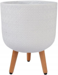 Lillepott Home4you Sky Selena, puit/tsement, &Oslash; 30 cm, valge v.