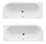 Vann, sisseehitatav Besco Avita Slim, 170 cm x 75 cm x 41.5 cm, vasakpoolne, valge