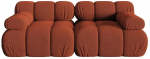 Mooduldiivan Micadoni Bellis 3D, oranž, 188 x 94 cm x 64 cm
