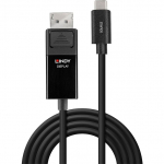 Kaabel Lindy 8K60 USB Type-C Male, DisplayPort 1.4 Male, 3 m, must v.