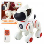 Raadio teel juhitav robot koer Lean Toys Tech, 23 cm, valge v./oranž v.