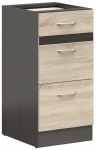 Alumine k&ouml;&ouml;gikapp Junona, sonoma tamm v./wenge, 47 cm x 40 cm x 82.5 cm