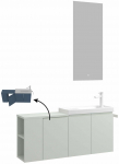 Vannitoa m&ouml;&ouml;bli komplekt Kalune Design Perla 110-344, matt ka&scaron;miir v., 22 cm x 110 cm x 45 cm