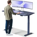 Arvutilaud reguleeritava k&otilde;rgusega Desktronic HomeOne, 160 cm x 80 cm, 119 cm, sinine v.
