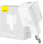 Telefoni laadija Baseus Cube PD, USB Type C, valge v., 20 W