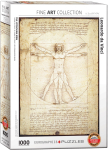 Pusle Eurographics Fine Art Leonardo Da Vinci The Vitruvian Man 6000-5098, 67.6 cm x 48.9 cm, 1000 tk, pruunikas v.
