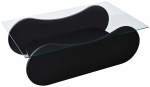 Kohvilaud Kalune Design Brise, l&auml;bipaistev v./must v., 105 cm x 65 cm x 35 cm