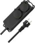 Pikendusjuhe Brennenstuhl, 3 x 1,5 mm&sup2;, 2 m, IP44, 2 pesa, must v.