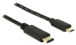 Juhe Delock USB / USB-C Micro USB B male, USB C male, 2 m, must v.