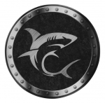 Hiirematt White Shark, 25 cm x 25 cm x 0.3 cm, must/hall