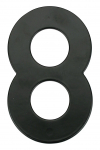 Uksenumber "8" Haushalt MB-8, 14.4 cm x 9.6 cm, metall/raud, matt must v.