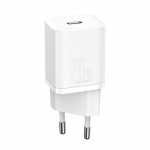 Telefoni laadija Baseus, USB 3.0 Type-C, valge v., 20 W